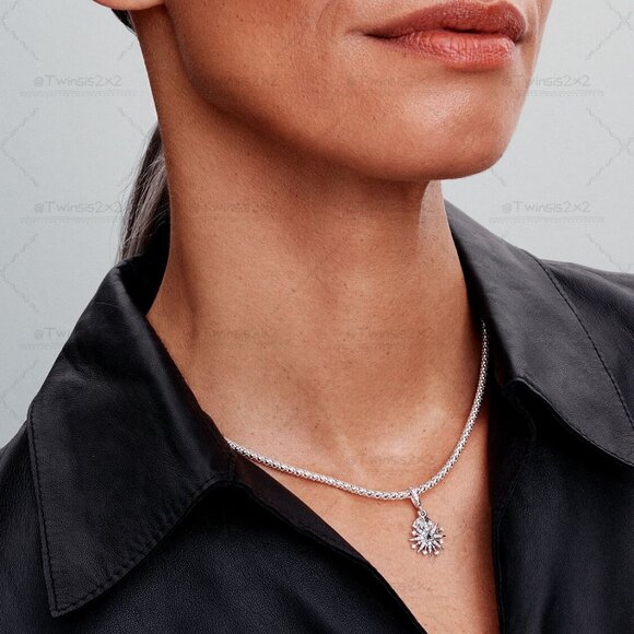 Pandora Sparkling Firework Double Dangle Charm - Picture 4 of 5